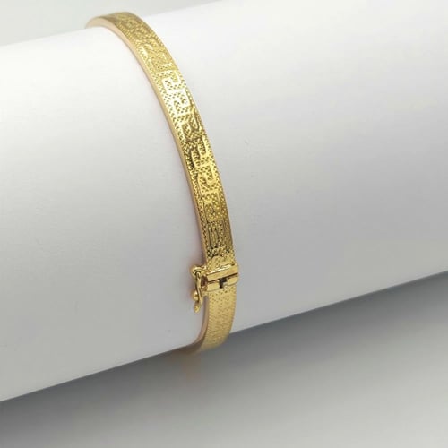 18K Gold Bangle with Versace design