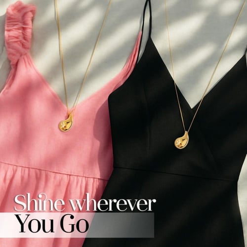 عقد تير دروب عيار 18 - Tear Drop 18k NECKLACE