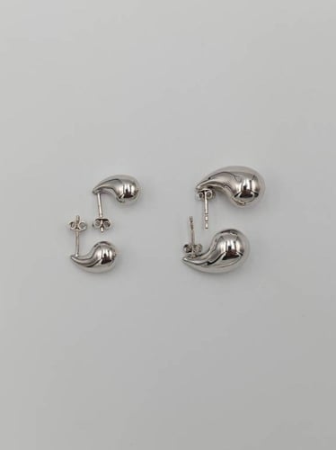 White Gold Earring Drop Shape 18K