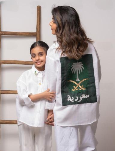 قميص كتان كم طويل - بصمة سعودية