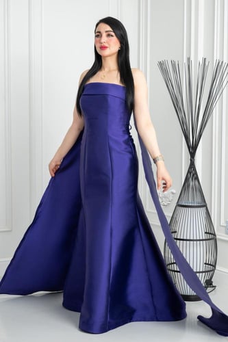 فستان سهره ملكي طويل بنفسجي