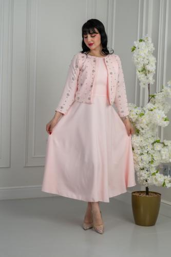 فستان ميد جاكت مزود بفصوص لامعة