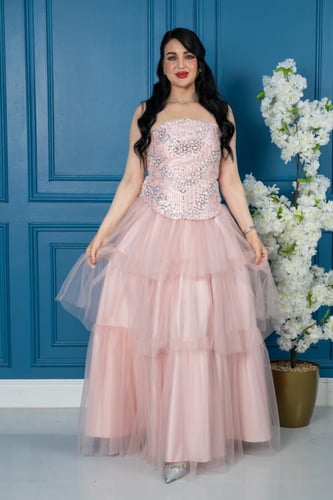 فستان سهرة تل صديري فصوص