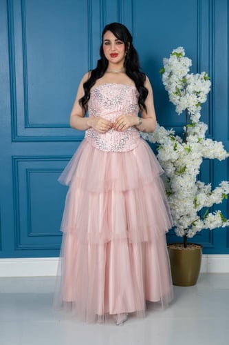 فستان سهرة تل صديري فصوص