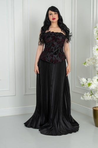 فستان كلفه صدر قطيفه