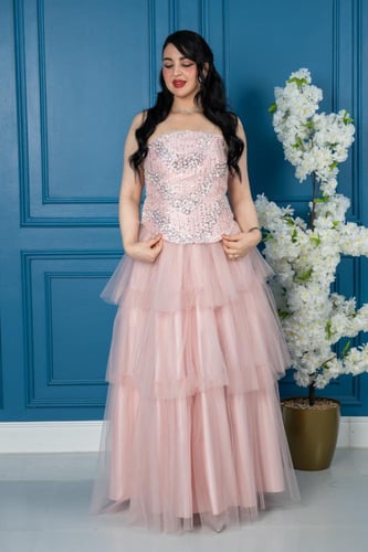 فستان سهرة تل صديري فصوص