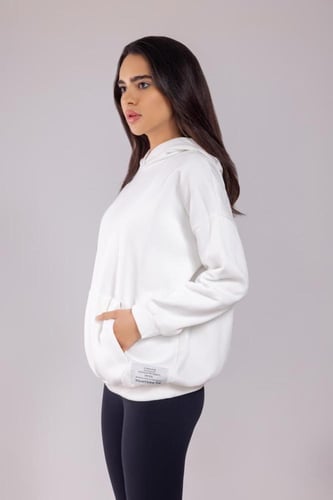 هودي اوڤر سايز مع تطريز شعار