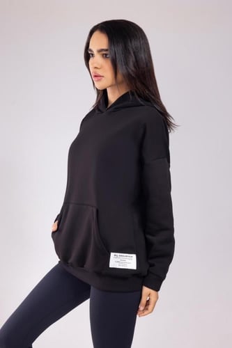 هودي اوڤر سايز بسحاب مع تطريز الاسماء