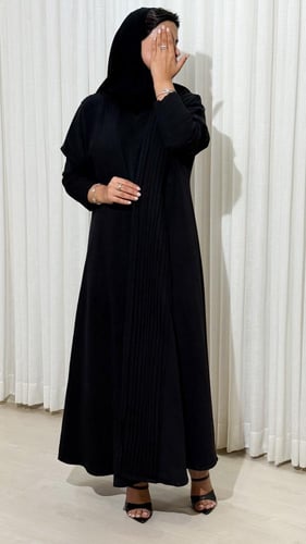 عبايه خزامى اسود