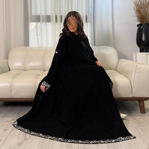 Fabric type (black ceramic) - white embroidery