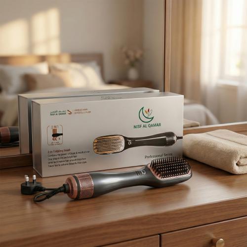 استشوار فرشاة كهربائية لفرد الشعر 2 في 1 - NQ2520