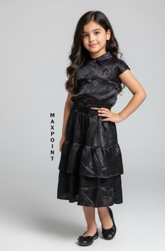 طقم بناتي اسود