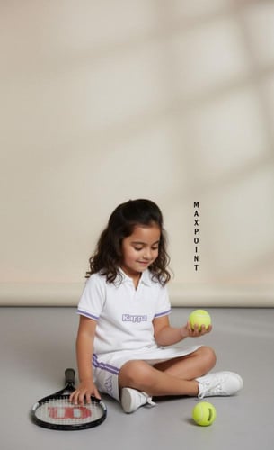 فستان بناتي لبس الرياضة للبنات المتوسط لونين