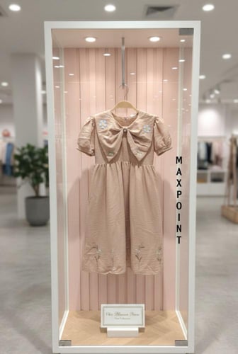 فستان ريفي اطفال لون طوبي