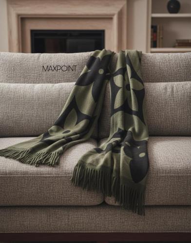 شال نسائي شتوي انيق ذو نمط زخرفي