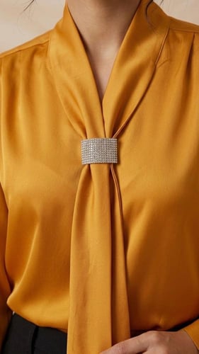 بلوزة ياقة "بوسي بو" (Pussy-bow Blouse)