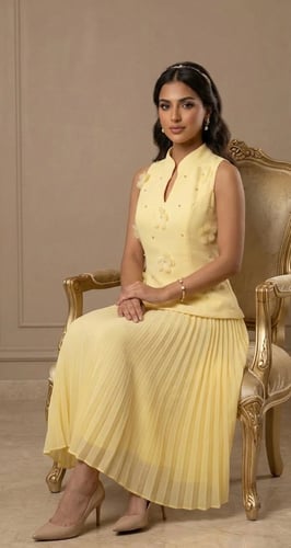 فستان ليليان الأصفر الملكي