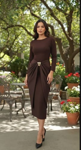 فستان كلاسيك شوكليت