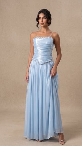 فستان سيلين السماوي اللامع (Celine Sky Blue Gown)
