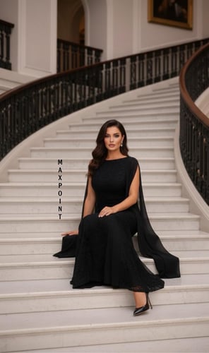 فستان نسائي ملكي اسود