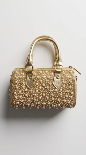 "حقيبة ديانا الذهبية" (Diana Gold Pearl Satchel)