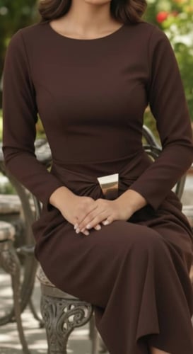 فستان كلاسيك شوكليت