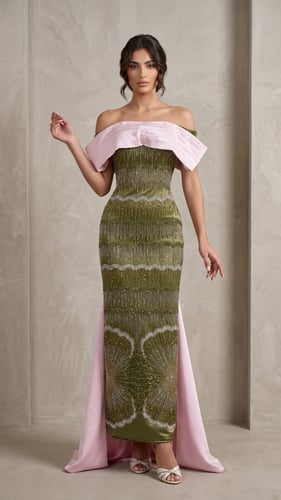 "فستان النخبة الزيتوني (Olive Elite Gown)"