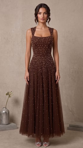 فستان "سديم الشوكولاتة" (Chocolate Nebula Gown)