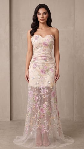 فستان "زهور الأوركيد" (Orchid Bloom Dress)