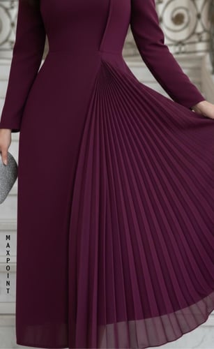 فستان عنابي