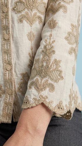 "بلوزة فيكتوريا الذهبية" (Victorian Gold Lace Blou...
