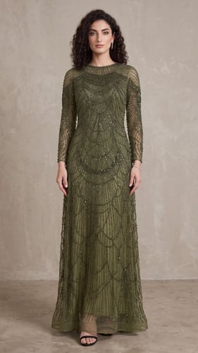 فستان زمردة الفيكتوري (Emerald Victorian Dress)