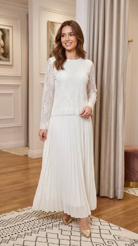 فستان لوسيندا الأبيض