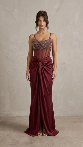فستان "ياقوتة الليل" (Ruby Night Gown)