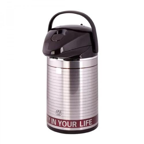 ترمس شاي قهوة ايلجنيت ضغط فضي 1.9 لتر من السيف مود...