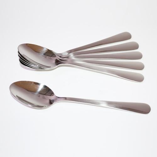 ملاعق اكل استيل فضي كبير 6 حبات موديل 691123216277...