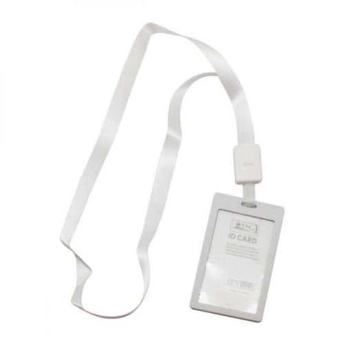 Vertical ID card holder from SBC in white color mo...