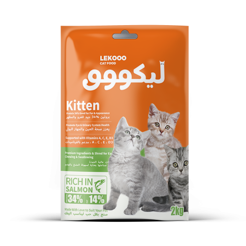أكل قطط جاف LEKOOO CAT FOOD Adult RICE IN SALMON 2...