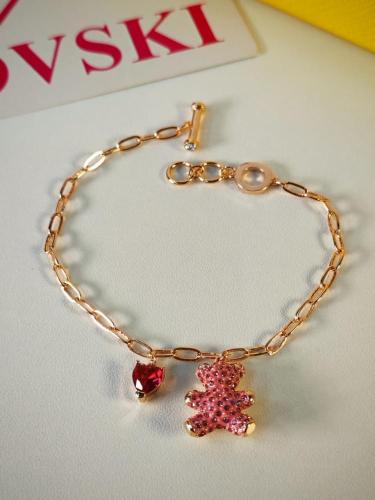 اسوارة سواروفسكي Swarovski تيدي بير وردي