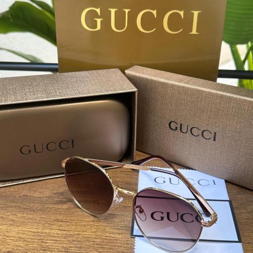 نظارة قوتشي Gucci Round Metal Sunglasses