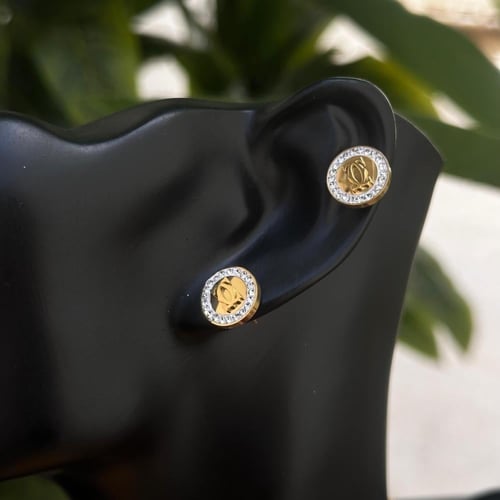 طقم Cartier سلسال مع حلق ذهبي