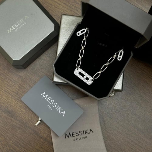 طقم ميسيكا موف لينك فضي Messika Move Link Set
