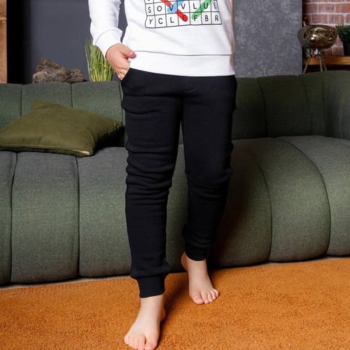 بيجامة اولادي مطبوعة DTF كلمات متقاطعة