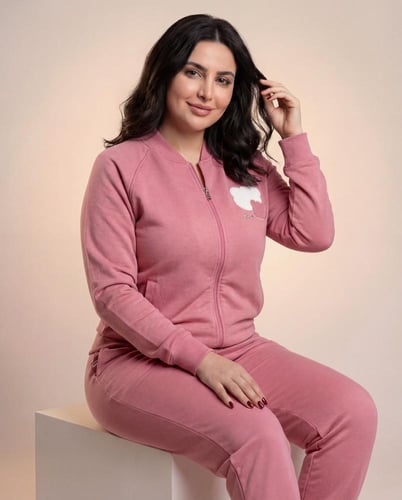 بيجامة ميلتون حريمي فتحة صدر مطرز راسين دب