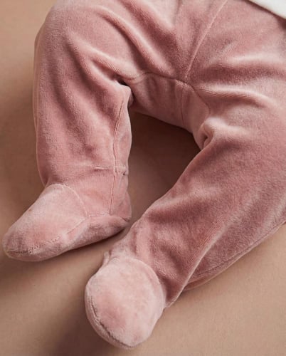 بيجامة بيبي اولادي قطيفة اكمام ريجلام مطرزة دبدوب...