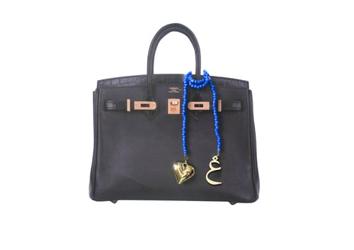 Letter (Ghain) pendant - Blue
