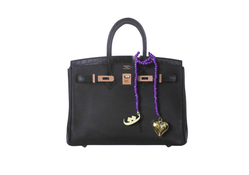 Letter (T) pendant - purple