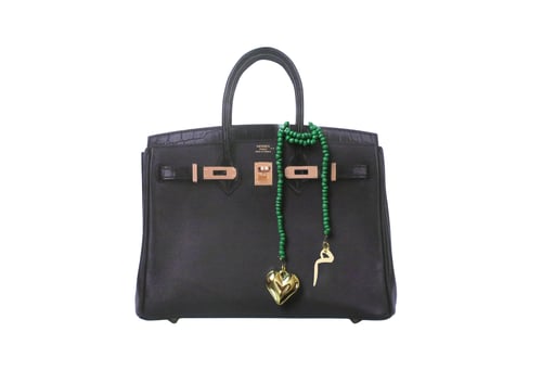 Letter (M) pendant - Green