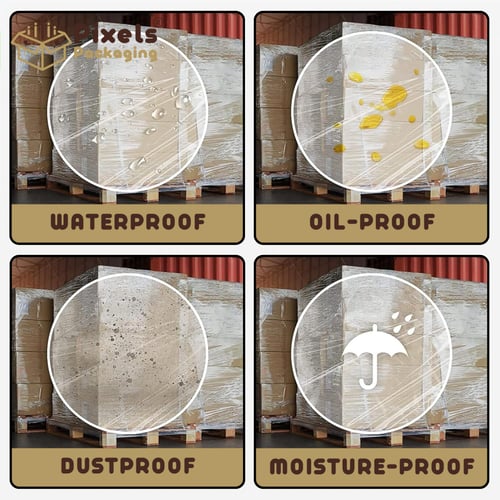 2 لفة رول تغليف شفاف قابل للتمدد 1900 غرام من بكسل...