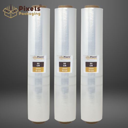3 لفة رول تغليف شفاف قابل للتمدد 2500 غرام من بكسل...